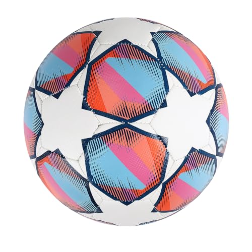 Roundsky Balón de fútbol profesional oficial para el pie, suave y elástico para entrenamiento para niños y adultos, pelota de fútbol tamaño 5