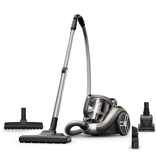 Rowenta Compact Power XXL - Aspiradora sin bolsa, motor de bajo consumo, 900 W, filtración ciclónica avanzada de 3 niveles, depósito de suciedad extragrande de 2,5 L, compacta, animal kit, RO4B50