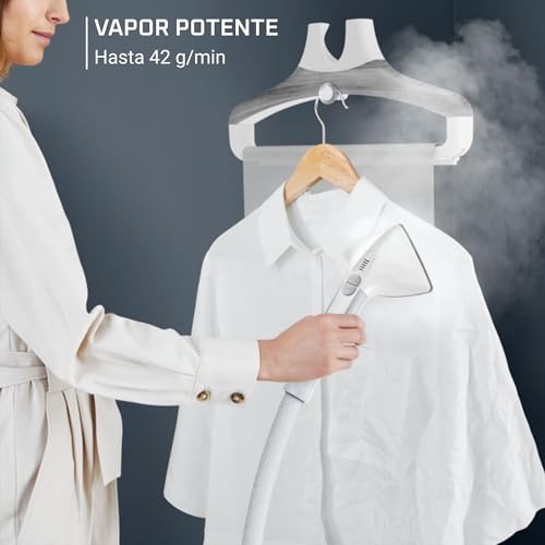 Rowenta Pro Style Care - Cepillo de vapor de 2000 W, planchado vertical, vapor potente de hasta 42 g/min, sistema Press & Steam, cabezal XL, rápido calentamiento, 1,3 capacidad, IS8470