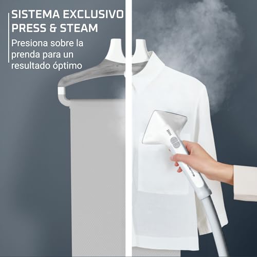 Rowenta Pro Style Care - Cepillo de vapor de 2000 W, planchado vertical, vapor potente de hasta 42 g/min, sistema Press & Steam, cabezal XL, rápido calentamiento, 1,3 capacidad, IS8470