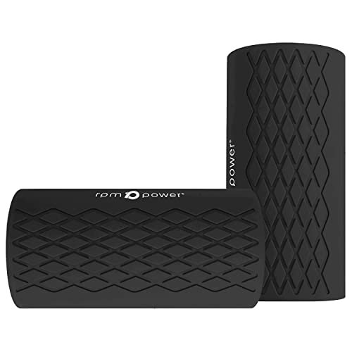 RPM Power Bar Grip (Par) - Agarre grueso para barra y mancuerna para aumentar la resistencia y el entrenamiento de fuerza (Negro)