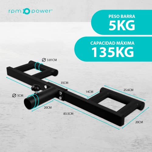 RPM Power T-Bar Viking Press Attachment - Accesorio de Barra olímpica y Plato de Parachoques para Entrenamiento de Fuerza, Levantamiento de Pesas y Entrenamientos en casa (Viking Press Attachment)