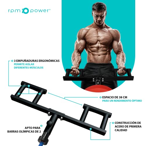 RPM Power T-Bar Viking Press Attachment - Accesorio de Barra olímpica y Plato de Parachoques para Entrenamiento de Fuerza, Levantamiento de Pesas y Entrenamientos en casa (Viking Press Attachment)