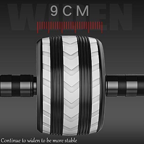 Rueda abdominales fitness El ejercicio abdominal AB Roller Equipo Rueda Core Trainer Fuerza Hombres Mujeres aptitud for Construir músculo abdominal Un hogar Ejercicio de rodillos de caucho Body Fitnes