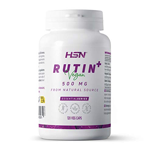 Rutina Pura 1000 MG de HSN | 120 Cápsulas Vegetales Extracto Sophora japonica 8x Veces Más Concentrado | Con Selenio + Citrato de Magnesio | No-GMO, Vegano, Sin Gluten