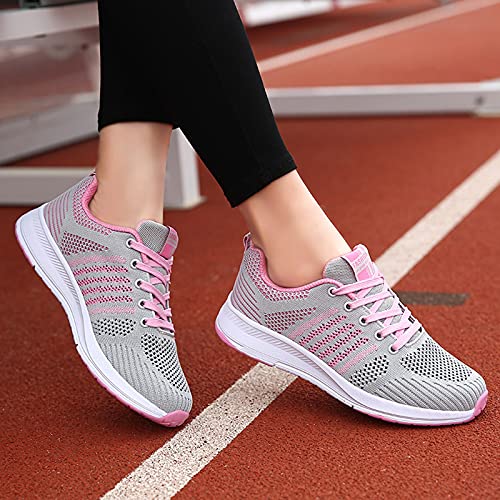 RYTEJFES Zapatillas de Deporte Mujer, Ortopédicos Comodos Zapatos Vestir Deportivas Golf Sneakers Bambas Running Padel Zapatillas Casual Gimnasio Zapatillas de Seguridad Antideslizantes Deporte