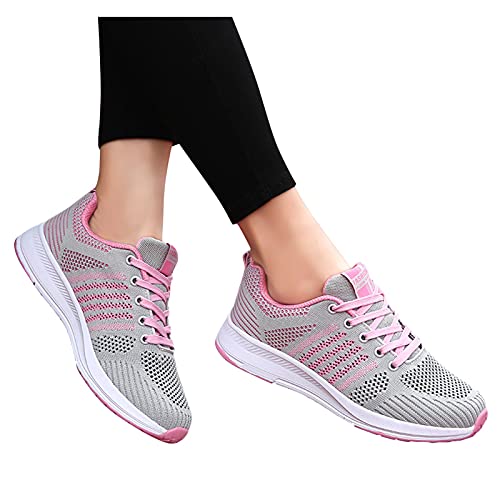 RYTEJFES Zapatillas de Deporte Mujer, Ortopédicos Comodos Zapatos Vestir Deportivas Golf Sneakers Bambas Running Padel Zapatillas Casual Gimnasio Zapatillas de Seguridad Antideslizantes Deporte