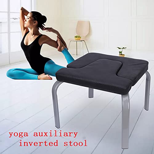 SABUIDDS Silla de yoga, taburete de pie para yoga, para casa y gimnasio, acero y poliuretano, acolchado de poliuretano, silla de ejercicio asana, fitness y meditación, relajación, capacidad de carga