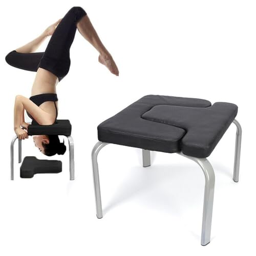 SABUIDDS Silla de yoga, taburete de pie para yoga, para casa y gimnasio, acero y poliuretano, acolchado de poliuretano, silla de ejercicio asana, fitness y meditación, relajación, capacidad de carga