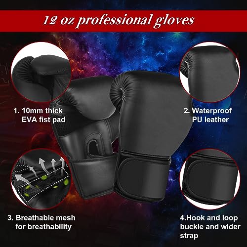 Saco de boxeo de 4 pies para adultos/niños, saco de boxeo pesado, sin rellenar, juego de saco de boxeo con guantes de boxeo, envolturas, cadena, gancho de techo para artes marciales mixtas,