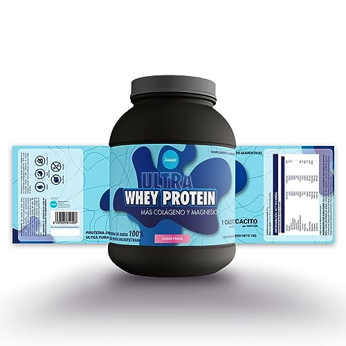 Saludel Whey Protein Sabor Galleta Oreo 1Kg | Proteína de suero de leche en polvo con Colágeno y Magnesio | Fortalece y Desarrolla la Masa Muscular