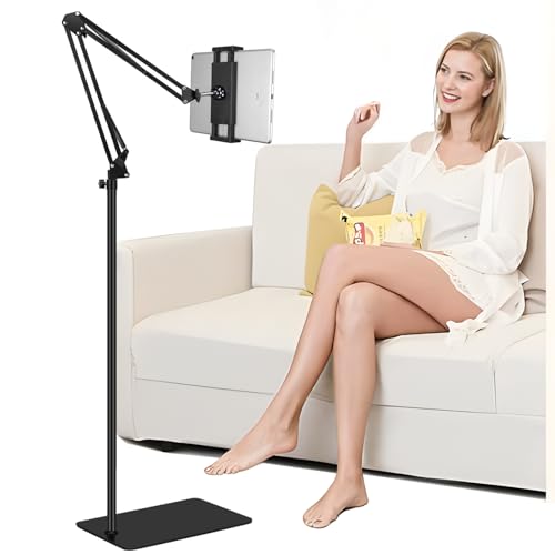 SAMHOUSING Soporte para Tableta y teléfono, Soporte Giratorio Universal de Metal. Soporte Ajustable de 360 Grados para iPad/iPhoneX/iPad Pro u Otros Dispositivos de 4.7 a 12.9 Pulgadas