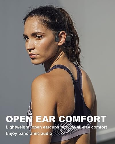 SANOTO Auriculares Conduccion Osea Open Ear Auriculares Bluetooth 5.0 Inalambricos IPX7 Impermeables y Resistentes al Sudor Auriculares Deportivos Adecuados para Correr Fitness