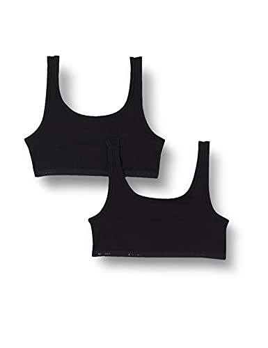 Schiesser Mädchen 2 Pack Bustier CORS, Negro_173529, 12 años para Niñas