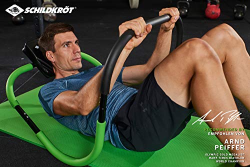 Schildkröt Fitness AB Trainer, Entrenador de Abdominales, Negro/Verde, 960249