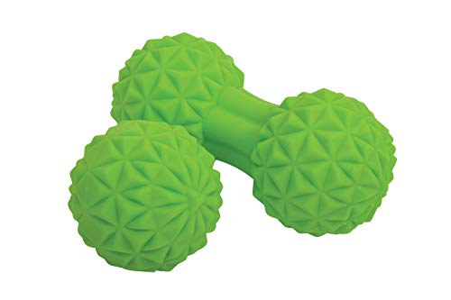 Schildkröt Fitness Massage Duo Set, Bola Dúo con Protuberancias y Bola de Masaje con Protuberancias Ø 60 mm, Verde, Set de Auto Masaje, para Relajación Muscular, 960151