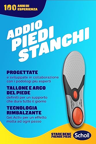 Scholl Liquiflex - Plantillas ajustables antiolor de espuma viscoelástica con tecnología 5 en 1 para zapatos de trabajo, botas y zapatos de seguridad, talla L (41-46.5)