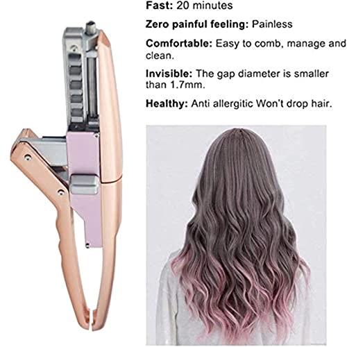 SCIAZA Kit Profesional De Máquina De Extensiones De Cabello 6D 2Nd, Herramientas De Extensiones De Cabello Humano De 5 Pines, Extensiones De Cabello De Cabeza Completa De 20 Minutos