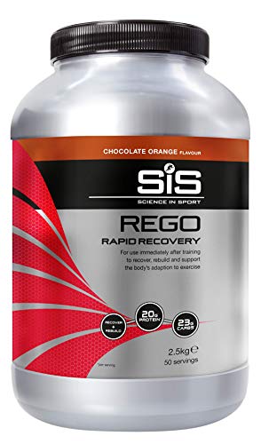 Science in Sport REGO Bebida para Deportista de Recuperación Completa en Polvo para Batidos con Proteínas y Carbohidratos, Sin Lactosa y Sin Gluten, 2.5 kg (50 porciones), Chocolate y Naranja