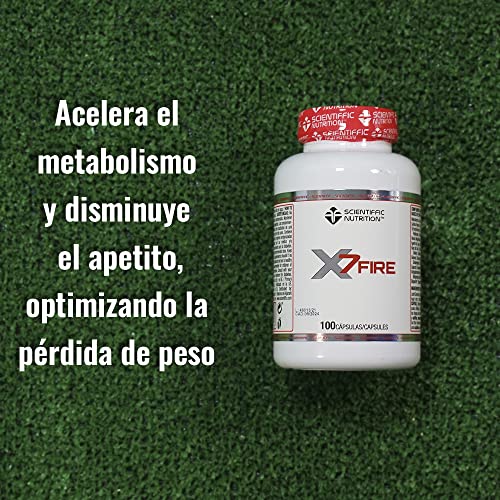 Scientiffic Nutrition - Xfire7, Quemagrasas Potente para Ayudar a la Pérdida de Peso, Suplemento Termogénico Quemador de Grasas - 100 Cápsulas