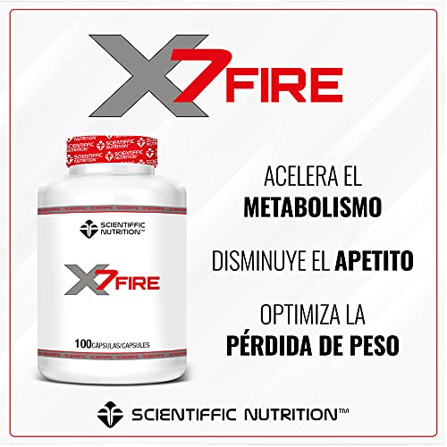 Scientiffic Nutrition - Xfire7, Quemagrasas Potente para Ayudar a la Pérdida de Peso, Suplemento Termogénico Quemador de Grasas - 100 Cápsulas