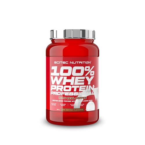 Scitec Nutrition 100% Whey Protein Professional, Con aminoácidos clave y enzimas digestivas adicionales, sin gluten, 920 g, Ice Coffee