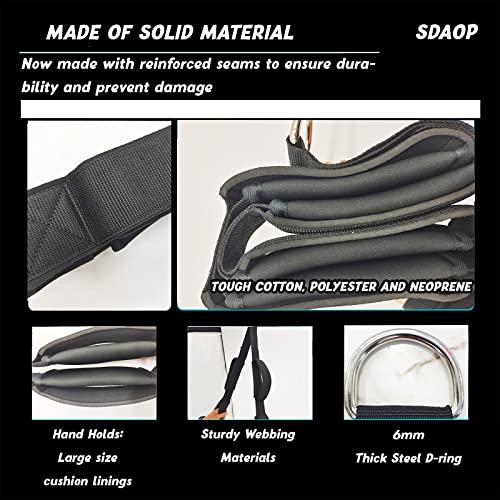 SDAOP Cuerda Tríceps Biceps, Cuerda Triceps 33 /67cm, Gym Cuerda para 2 Pares Mango Antideslizante, Poleas para Cuerda Gimnasio Gym para Dorsal, Accesorios para Gym, Agarres Poleas Gym