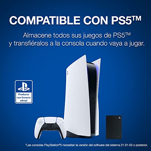 Seagate Game Drive para consolas PlayStation, 4 TB, Unidad de disco duro externa, USB 3.2 Gen1, con licencia oficial (STLL4000200)