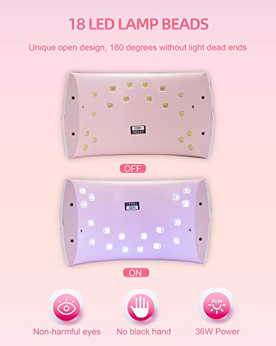 Secador de uñas LED ultravioleta SUNUV gel Nail light, UV Nail Light 30s / 60s cronómetro, pantalla lcd, adecuado para todos los geles, para salones familiares de arte de manicura/pedicura