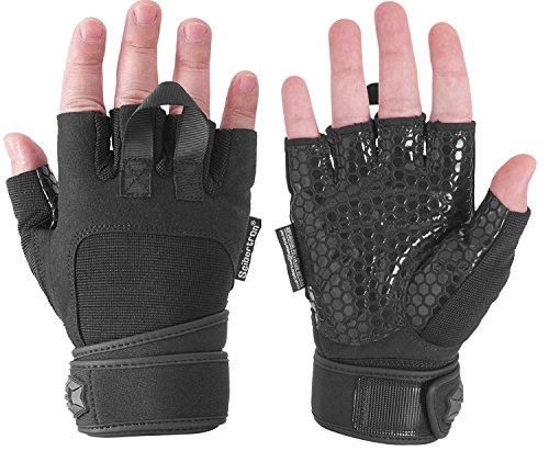 Seibertron Pro 2.0 Gel De Sílice Grip con Correa Ajustable Ofrece Apoyo de la muñeca Bespirable Levantamiento de Pesas Aptitud Guantes Gimnasio Crossfit Entrenamiento Culturismo Fitness Gym Gloves S