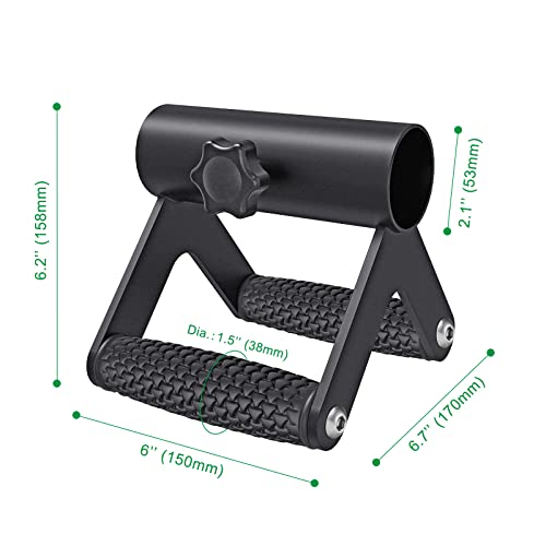 SELEWARE Accesorio de Mango de Mina terrestre en V para Barra de Pesas de 2", Accesorio sólido de Fila en T de Mina terrestre con empuñadura de Goma Antideslizante, se Adapta a Barras de entrenamien