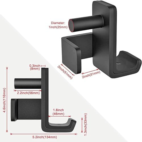 SELEWARE Ganchos en J de acero sólido para 2 "x 2" tubo de potencia jaula de sentadillas, soporte de barra de gancho en J para rack, juego de 2, capacidad de 1500 libras