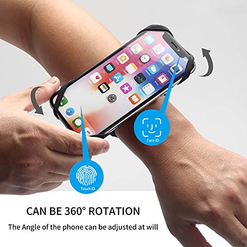 SenMore Brazalete Deportivo para Poco X3 Pro/Redmi Note 10/9/8 Pro/Redmi 9 / Samsung Galaxy M11/A21S, Rotación de 360​​° y con Bolsillito Airpods Brazalete de antebrazo Movil