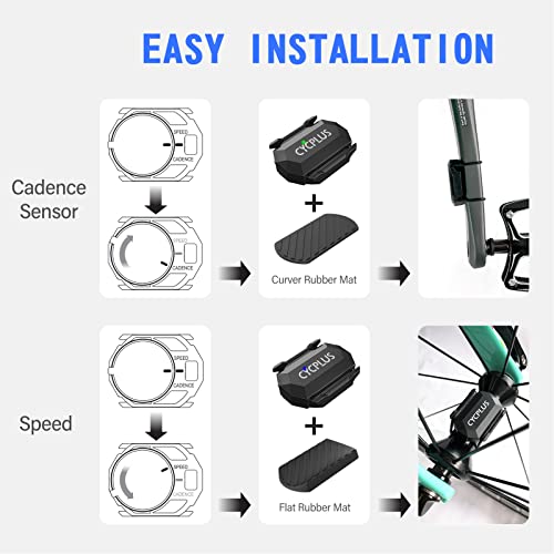 Sensor de Velocidad y cadencia de Ciclismo CYCPLUS, Bluetooth/Ant + Sensor de Velocidad/cadencia de Bicicleta microminiatura Impermeable sin imán - C3