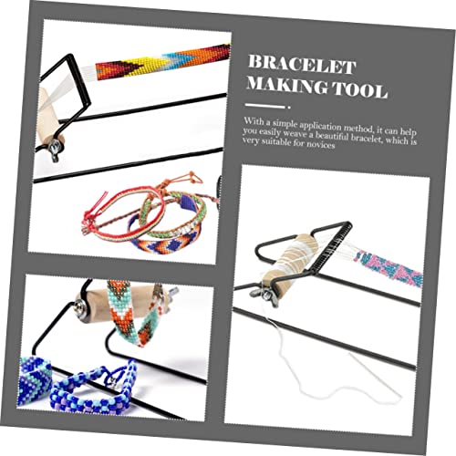 SEWACC Fabricante De Cuentas De Pulsera Herramienta Para Tejer Pulseras Artesanales Tejido De Pulsera Tejiendo Pulsera Telar Pulsera De Abalorios Cuerda De Cuentas Con Cuentas Madera Niño