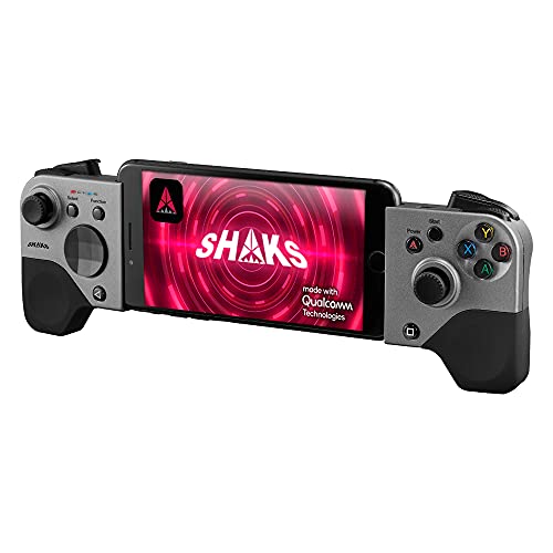 SHAKS S5b Controlador de gamepad inalámbrico para Android, Windows, iOS y X-Cloud, Stadia, GeForce - juegos para móvil portátil, impulsado por Qualcomm, 8H de uso. App de Mapeo