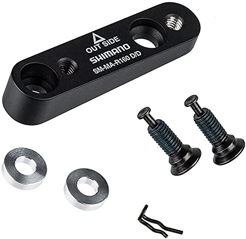 SHIMANO Adaptador Freno Disco 160MM SM-MA-R160 Flat Mount Accesorios y recambios bicis, Unisex-Adult, Multicolor, Talla Única