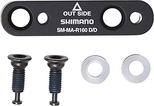 SHIMANO Adaptador Freno Disco 160MM SM-MA-R160 Flat Mount Accesorios y recambios bicis, Unisex-Adult, Multicolor, Talla Única