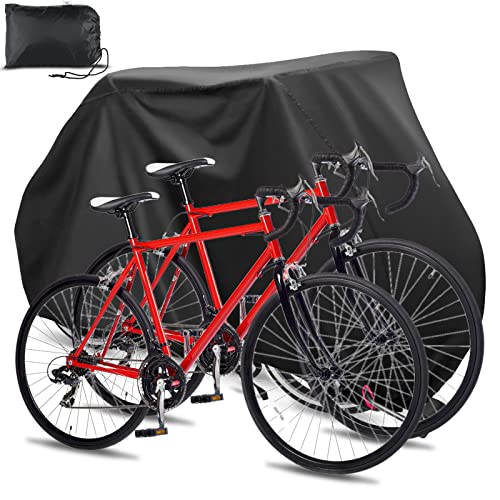 SIBOTER Funda Bicicleta Exterior, 210D Oxford Funda Bicicleta, Funda Bicicleta Exterior Impermeable con Orificio de Bloqueo & Bolsa de Almacenamiento, 200x70x110cm