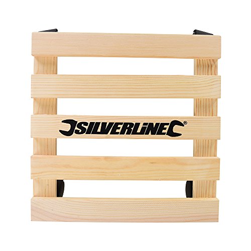 Silverline Tools 295928 Plataforma Cuadrada con Ruedas para Plantas y Macetas, 0