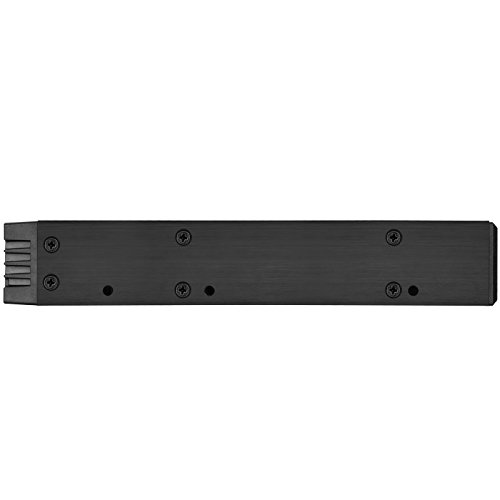 SilverStone SST-FS202B - Placa trasera para rack móvil de aluminio sin bandeja con cambio en caliente/ Carcasa para disco duro interna para 2x 2,5” SAS/SATA HDD o SSD, negro