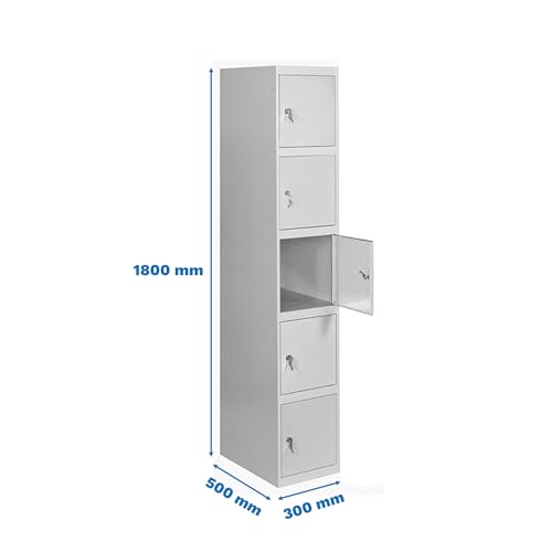 SimonRack TAQUILLA Profesional DESMONTADO 5 Doors 1/5, Metal, Gris/Gris, 1800x300x500