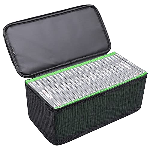 sisma Estuche para organizar 23-27 Discos de Juego Bolsa de Viaje Compatible con Juegos Xbox PS5 PS4