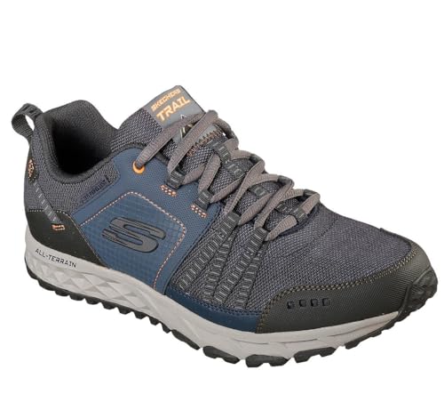 Skechers ESCAPE PLAN, Zapatillas para Hombre, Blue (Navy/Orange), 45 EU