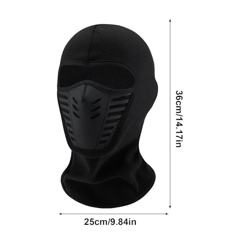 SKHAOVS 2 Piezas Pasamontañas, con Máscara de Respiración de Malla Transpirable, Cubierta de mascarilla Completa Invierno Calientes Balaclava, Máscara de Esquí para Hombre y Mujer (Negro)