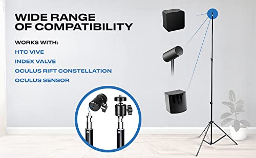 Skywin - Soporte de trípode para VR compatible con la estación base SteamVR 2.0 - Soporte de sensor y estación base para sensores y constelación Oculus Rift (2 unidades)