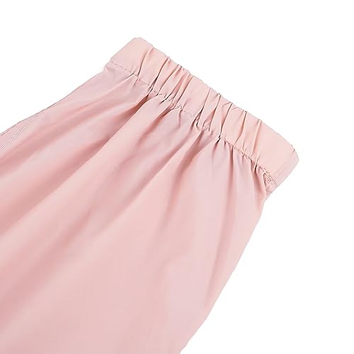 s.lemon Pantalon Calentamiento Ballet,Mujer Cintura Elástica Largo Pantalones Calentadores para Ballet Rosa S