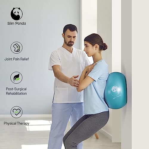 Slim Panda Pelota de Pilates 23cm, Antiexplosión Antideslizante PVC Pelota de Gimnasia, Soft Balones de Yoga para Terapia Geriátrica, Domicilio, Fitness, Entrenamiento del Equilibrio (Morado)