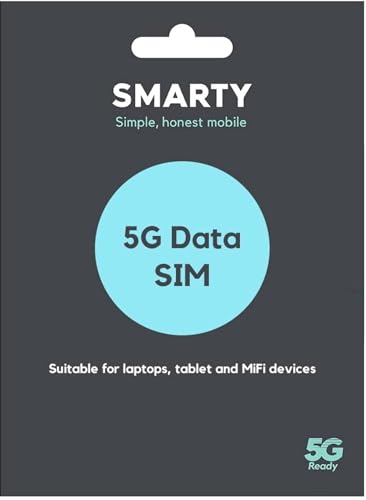 SMARTY SIM de Datos ilimitados. Plan de 1 Mes, Sin Contrato, Roaming de la UE