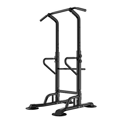 soges Barra de tracción ajustable estación de tracción de altura ajustable Power Tower silla romana de entrenamiento físico en casa dip estación de entrenamiento de fuerza fitness